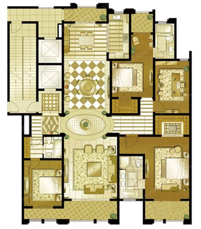 首页 新房 巨凝金水岸 i户型图 4室3厅1厨3卫 建筑面积280.